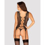 Комплект Obsessive Meshlove корсет и стринги S/M