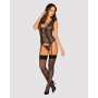 Комплект Obsessive Meshlove корсет и стринги S/M