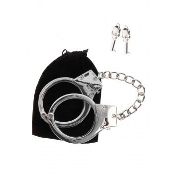 Наручники для БДСМ практик Taboom Luxury Bondage Essentials металлические, серебряные