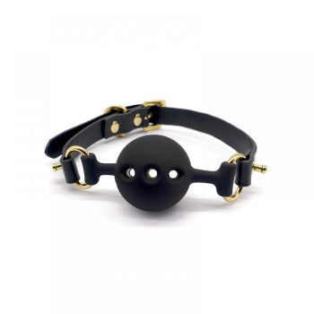 Кляп із силікону та італійської шкіри Breathable Small Ball Gag UPKO