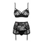 Комплект Obsessive Peonesia 3 предмета S/M