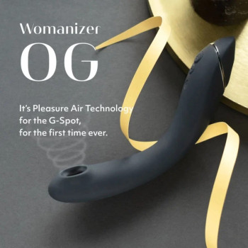 Вібратор для точки G c вакуумною стимуляцією Womanizer OG Slate