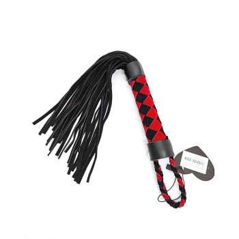 Флогер DS Fetish Leather flogger M red/black