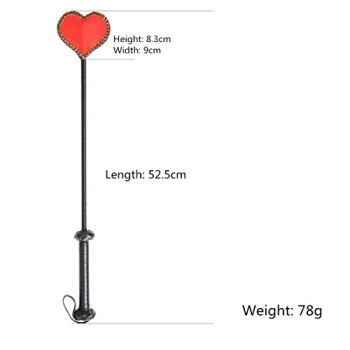 Стек DS Fetish Crop heart red/black