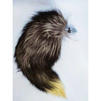 Анальна пробка S з хвостом DS Fetish Anal plug S fox tail black fox