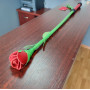 Стек троянда Kid Grain Leather Rose Crop With Calf Leather Rose