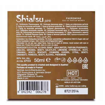Духи з феромонами жіночі SHIATSU Pheromone Fragrance women pink 50 ml