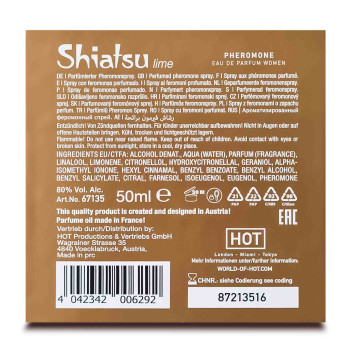 Парфуми із феромонами жіночі SHIATSU Pheromone Fragrance women lime 50 m