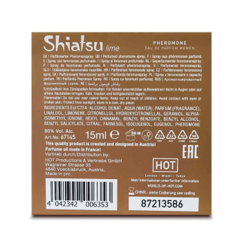 Духи з феромонами жіночі SHIATSU Pheromone Fragrance women lime 15 ml