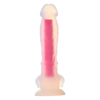 Фаллоимитатор люминесцентный на присоске Dream Toys RADIANT Glow In The Dark розовый