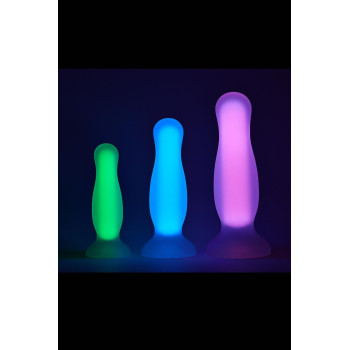 Анальная пробка люминесцентная Dream Toys RADIANT Glow In The Dark синяя, М