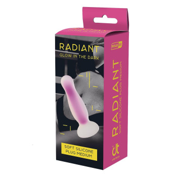 Анальная пробка люминесцентная Dream Toys RADIANT Glow In The Dark синяя, М