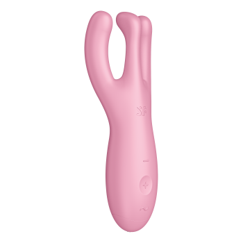 Гибкий смарт вибратор Satisfyer Threesome 4 Connect App розовый