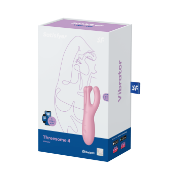 Гибкий смарт вибратор Satisfyer Threesome 4 Connect App розовый