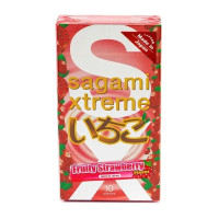Ультратонкі презервативи Sagami Xtreme Strawberry, 10 шт, 0,04 мм