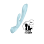 Вибратор кролик Satisfyer Triple Oh с тремя моторами, голубой