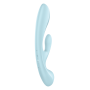Вибратор кролик Satisfyer Triple Oh с тремя моторами, голубой