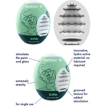 Самосмазывающийся мастурбатор Satisfyer Masturbator Egg RIFFLE