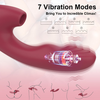 Двойной вибртор Wibrator-Silicone Vibrator USB 7+7+7 functions