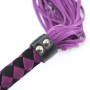Флогер кожа leather DS Fetish flogger Purple Black 38 cm