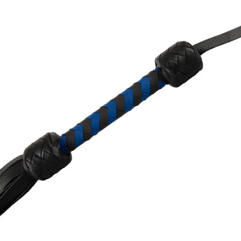 Флогер кожаный Leather flogger black/royal