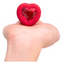 Анальная пробка с вибрацией и пультом управления B-Vibe Vibrating Heart Plug M/L Red