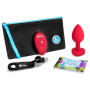 Анальная пробка с вибрацией и пультом управления B-Vibe Vibrating Heart Plug M/L Red