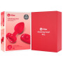 Анальная пробка с вибрацией и пультом управления B-Vibe Vibrating Heart Plug M/L Red
