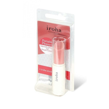 Віброкуль у вигляді помади Iroha Stick Tenga, медичний силікон, рожевий з білим.