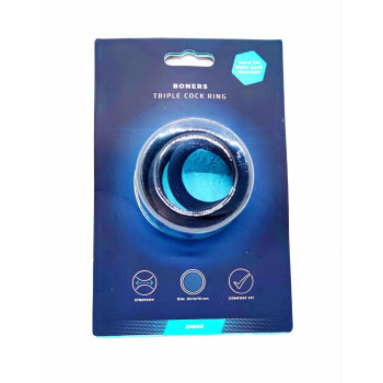 Тройное силиконовое кольцо Boners для пениса Triple Ring