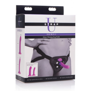 Набір страпонів із вібрацією Double-G Deluxe Vibrating Strap-On Kit