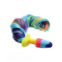 Анальний райдужний затор XR brands Rainbow Unicorn Anal Plug With Tail з хвостом