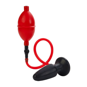 Анальная пробка с насосом-грушей Expandable Butt Plug, черно-красная California Exotic