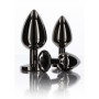 Анальна металева пробка M із чорним каменем Butt Plug With Diamond Jewel Taboom