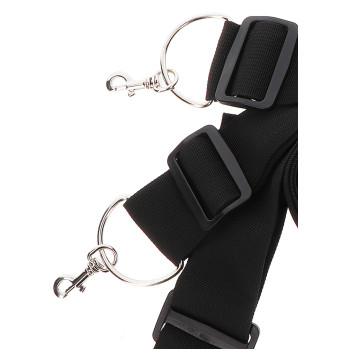 Фіксатори на ліжко з карабінами. чорні Bed Restraints Taboom