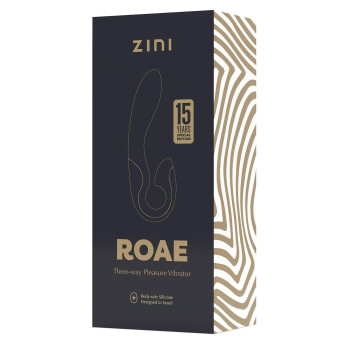 Вібратор-кролик Zini Roae чорно-золотий, 19.5 х 3.5 см