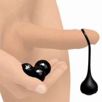 Силиконовая подвеска для пениса Cock Dangler с грузиками – черная,Cock Dangler Siliconen Penishanger