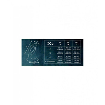 Масажер простати, розмір S, XPANDER X2 чорний, 9.5 см х 4.1 см