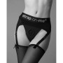 Трусики для страпону, XXL, з підв'язками для панчох Strap-On-Me чорні