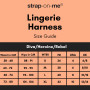 Трусики для страпону, XXL, з підв'язками для панчох Strap-On-Me чорні