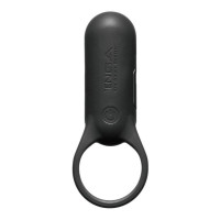 Эрекционное кольцо с вибрацией SVR Plus Tenga, силиконовое, черное, 9.7 х 3.8 см