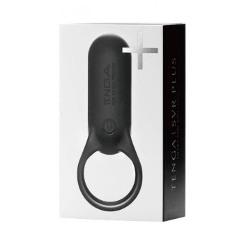 Эрекционное кольцо с вибрацией SVR Plus Tenga, силиконовое, черное, 9.7 х 3.8 см