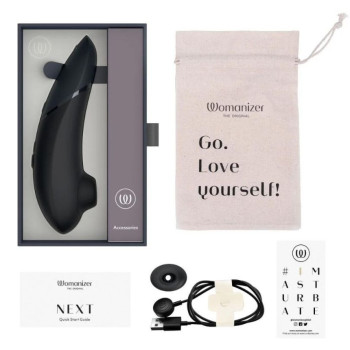 Вакуумный клиторальный стимулятор Womanizer Next Black, черный