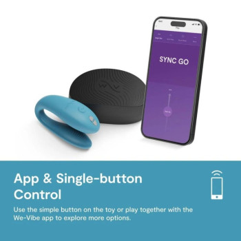 Смарт-вибратор для пар We-Vibe Sync Go Бирюзовый, голубой