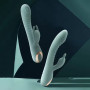 Вибратор с рифмингом для точки G и клиторальным отростком Sweet Em Velvet Lure. зеленый