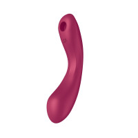 Вакуумний вібратор із потрійною стимуляцією Satisfyer Curvy Trinity 1, бордовий