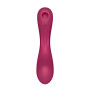Вакуумный вибратор с тройной стимуляцией Satisfyer Curvy Trinity 1, бордовый