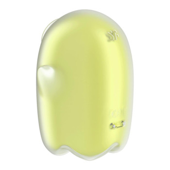 Вакуумный клиторальный вибратор с флуоресцентной поверхностью Satisfyer Glowing Ghost, желтый
