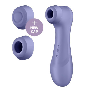 Вакуумний стимулятор клітора Satisfyer Pro 2 Generation 3 (у наборі дві силікон. насадки), фіолетовий