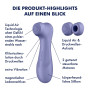 Вакуумный стимулятор клитора Satisfyer Pro 2 Generation 3 (в наборе две силикон. насадки), лиловый